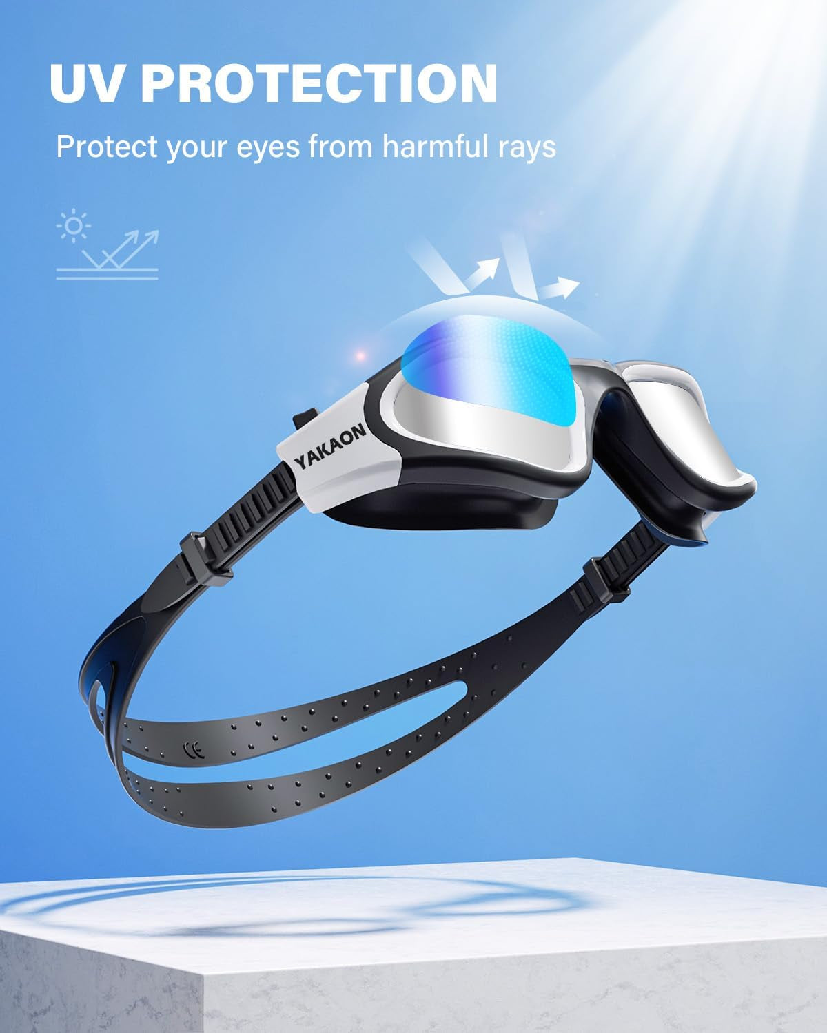 Swimming Goggles Adult, Polarized Anti-Fog UV400 No Leak