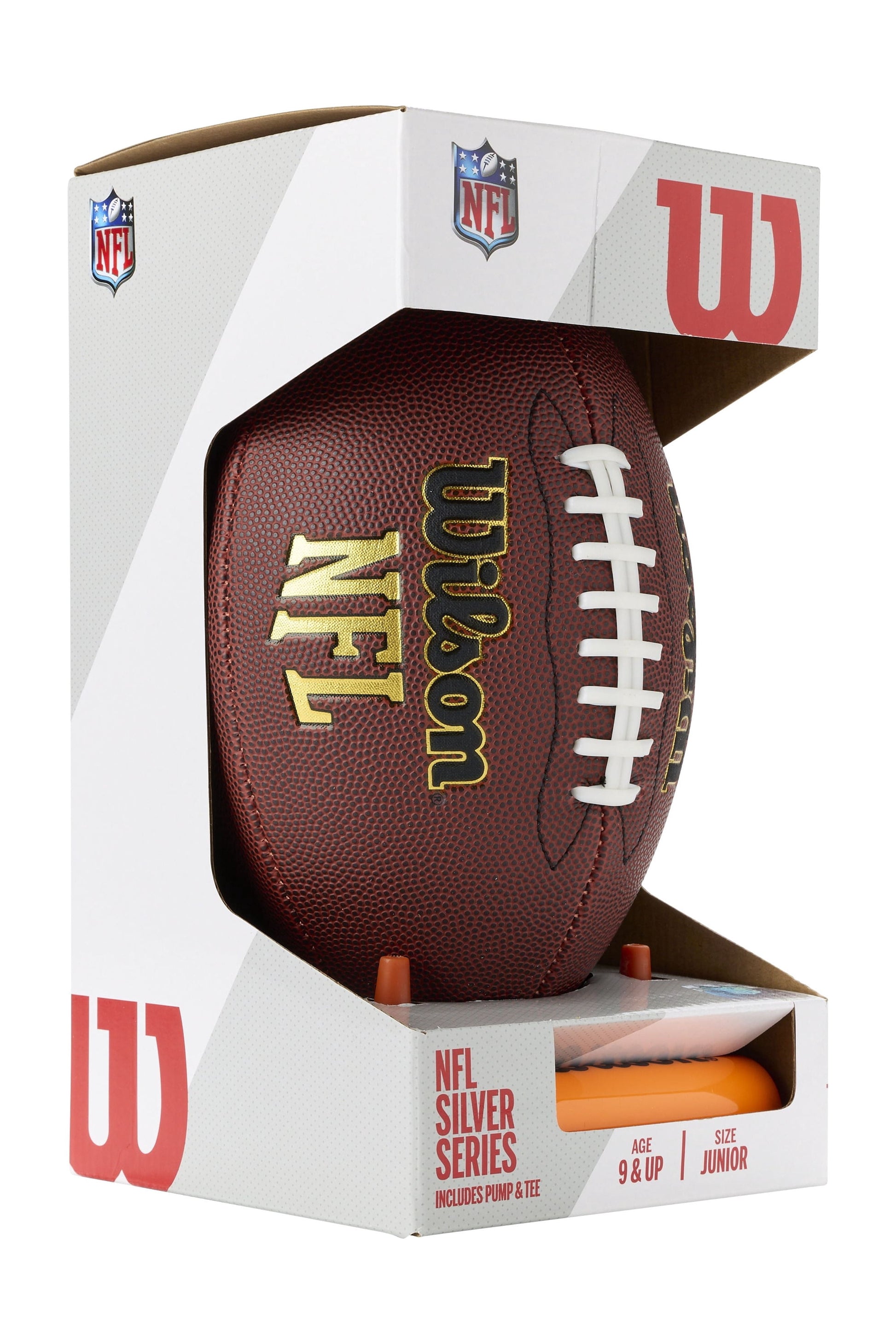 NFL Tailgate Time Football with Pump and Tee, Junior Size