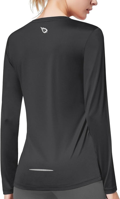 Long Sleeve Workout Tops for Women Running Shirts Quick Dry Athletic