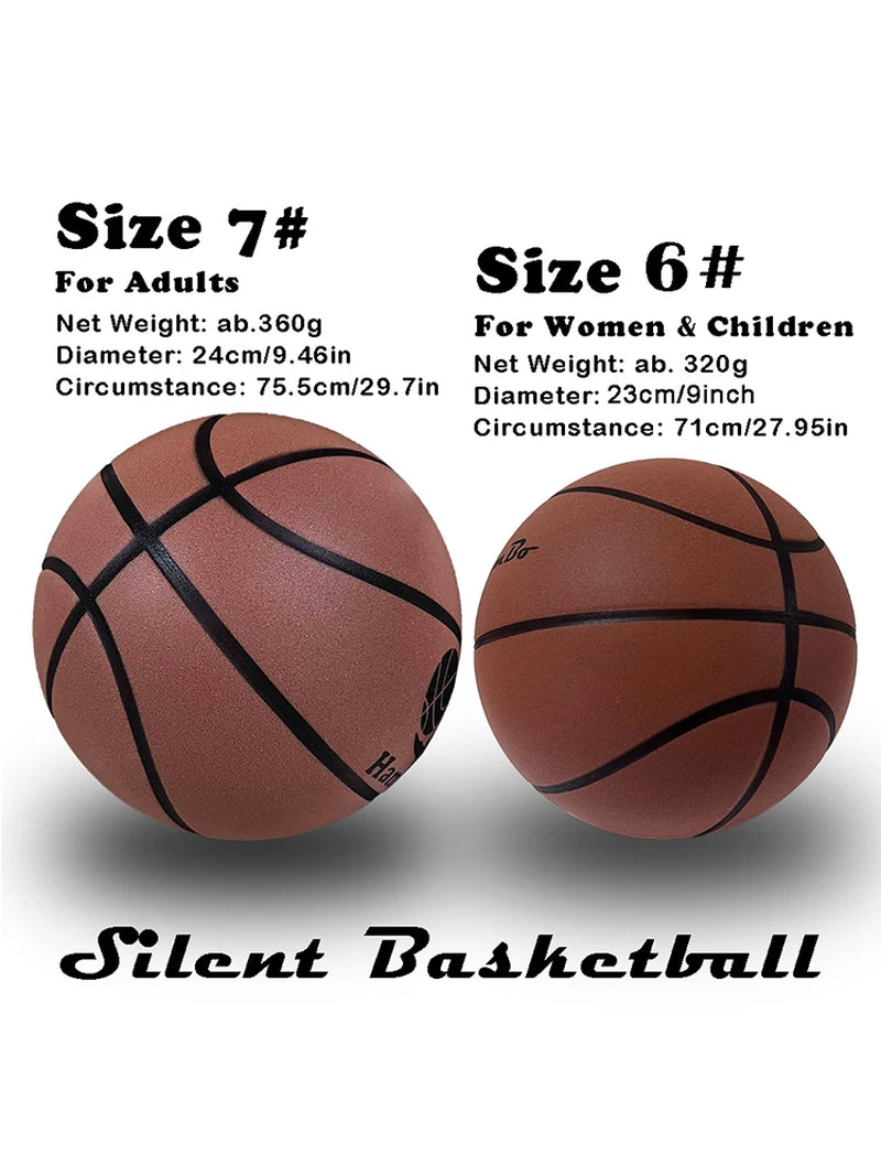Grooved Silent Basketball 29.5''/27.9'' Foam Indoor Training Ball Dribbling Quietly Bounce No Noise