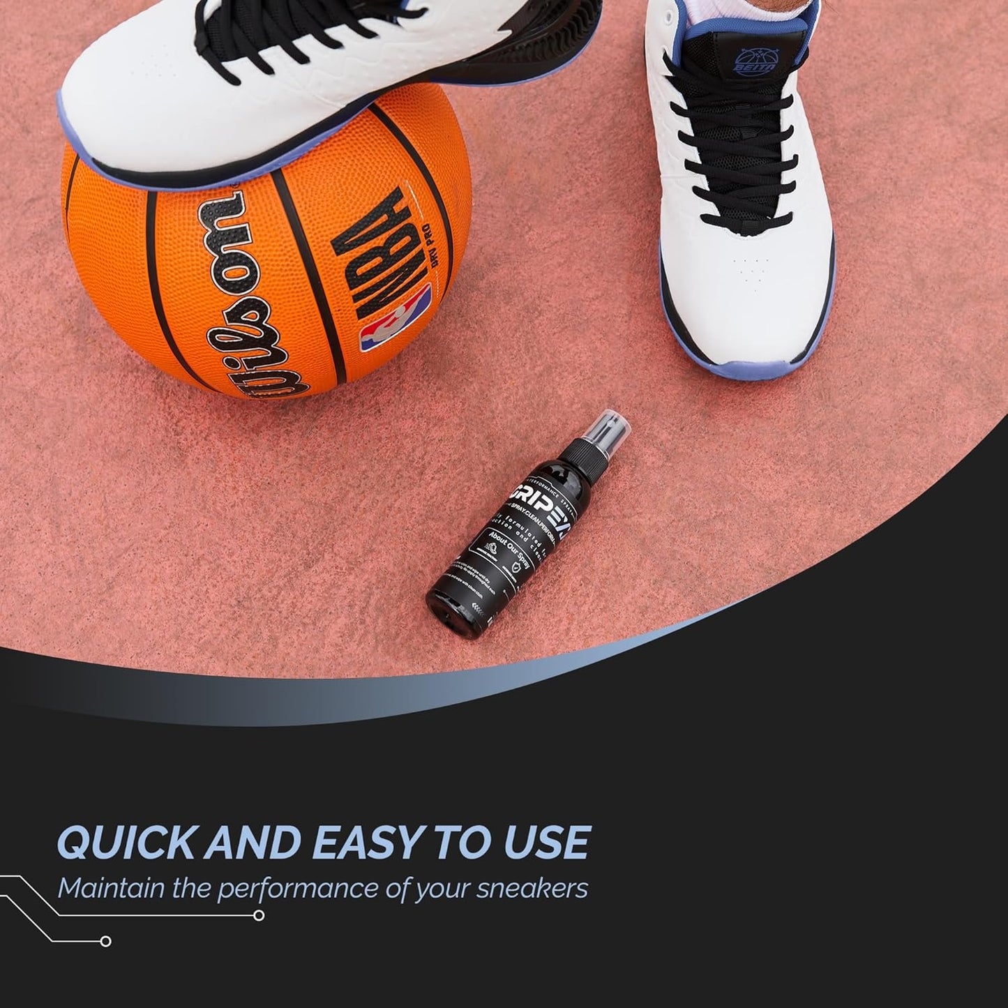 2 in 1 Sports Shoe Grip Spray, Provides Traction and Rejuvenates Soles. Multipurpose Grip Spray for Improving Basketball Shoe Grip. anti Slip & Performance Enhancer