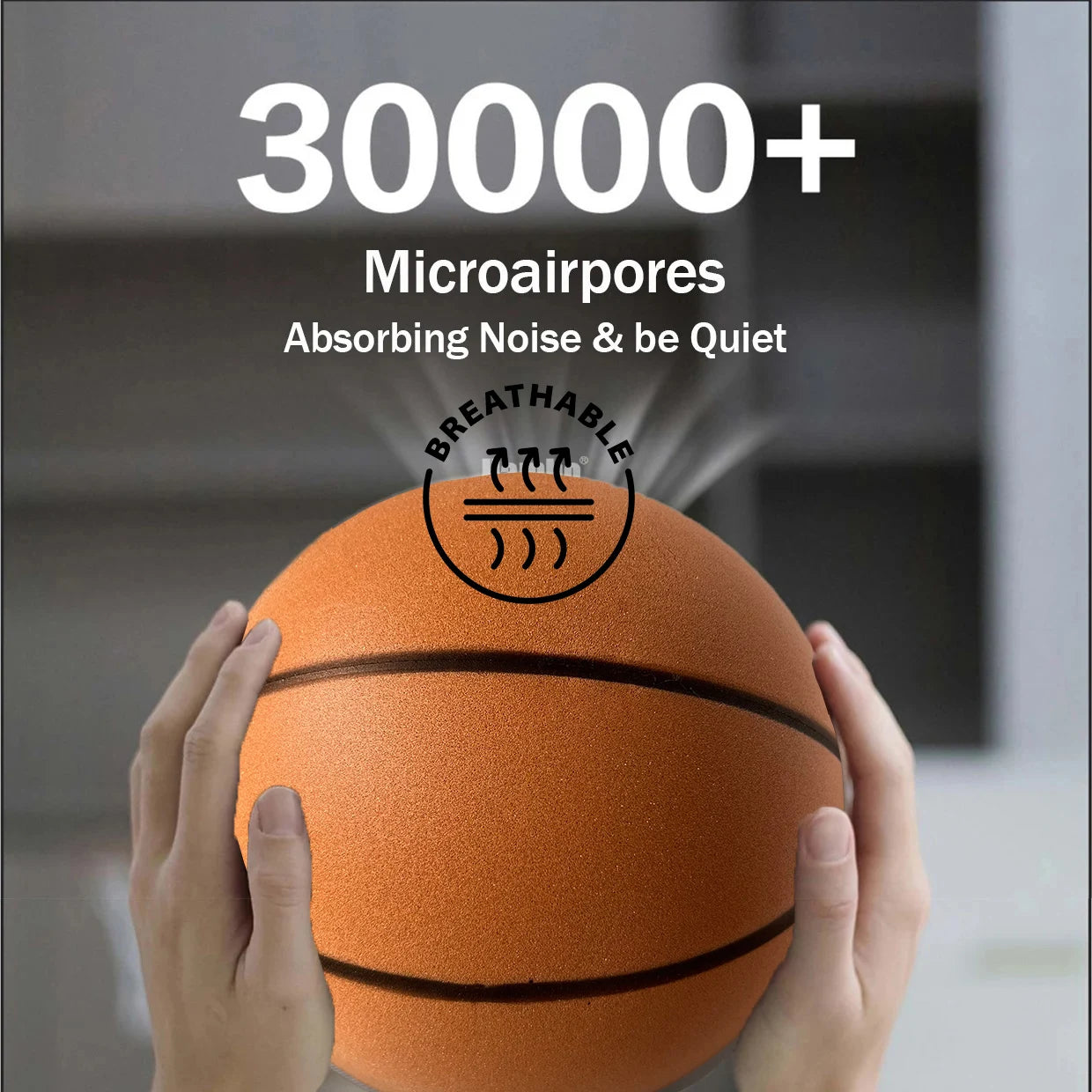 Grooved Silent Basketball 29.5''/27.9'' Foam Indoor Training Ball Dribbling Quietly Bounce No Noise