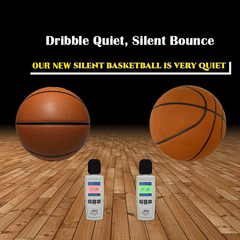 Grooved Silent Basketball 29.5''/27.9'' Foam Indoor Training Ball Dribbling Quietly Bounce No Noise
