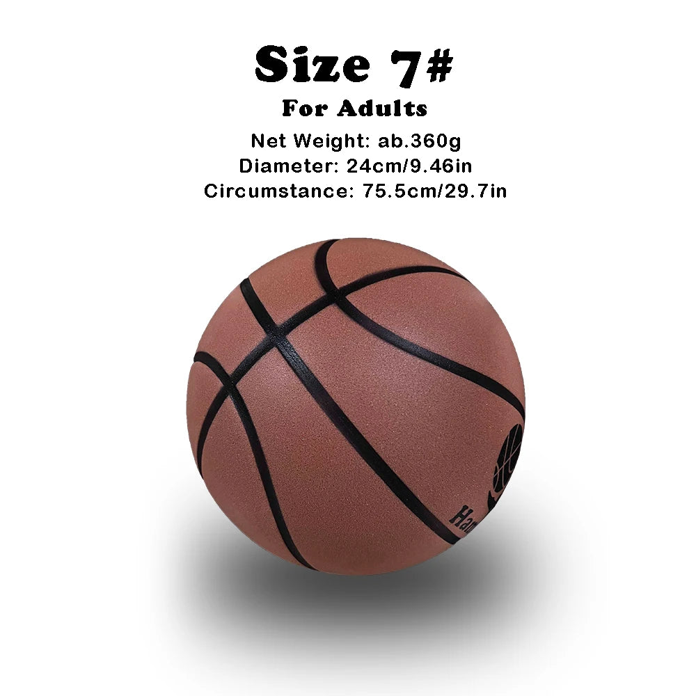 Grooved Silent Basketball 29.5''/27.9'' Foam Indoor Training Ball Dribbling Quietly Bounce No Noise