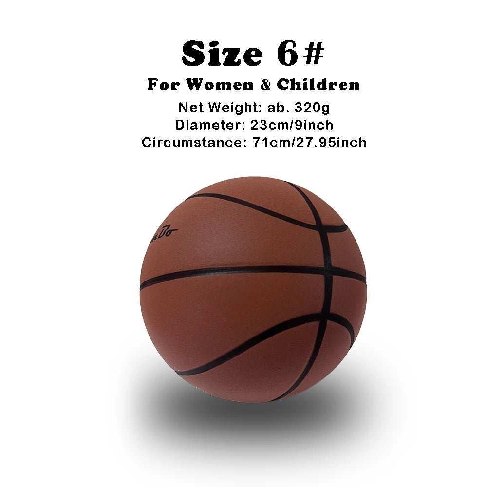 Grooved Silent Basketball 29.5''/27.9'' Foam Indoor Training Ball Dribbling Quietly Bounce No Noise